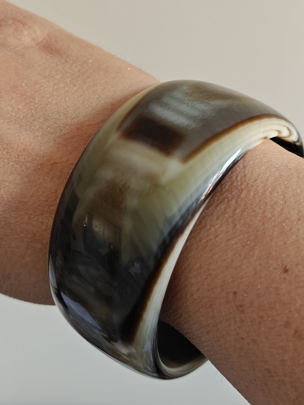 Vintage lucite wide bangle bracelet
